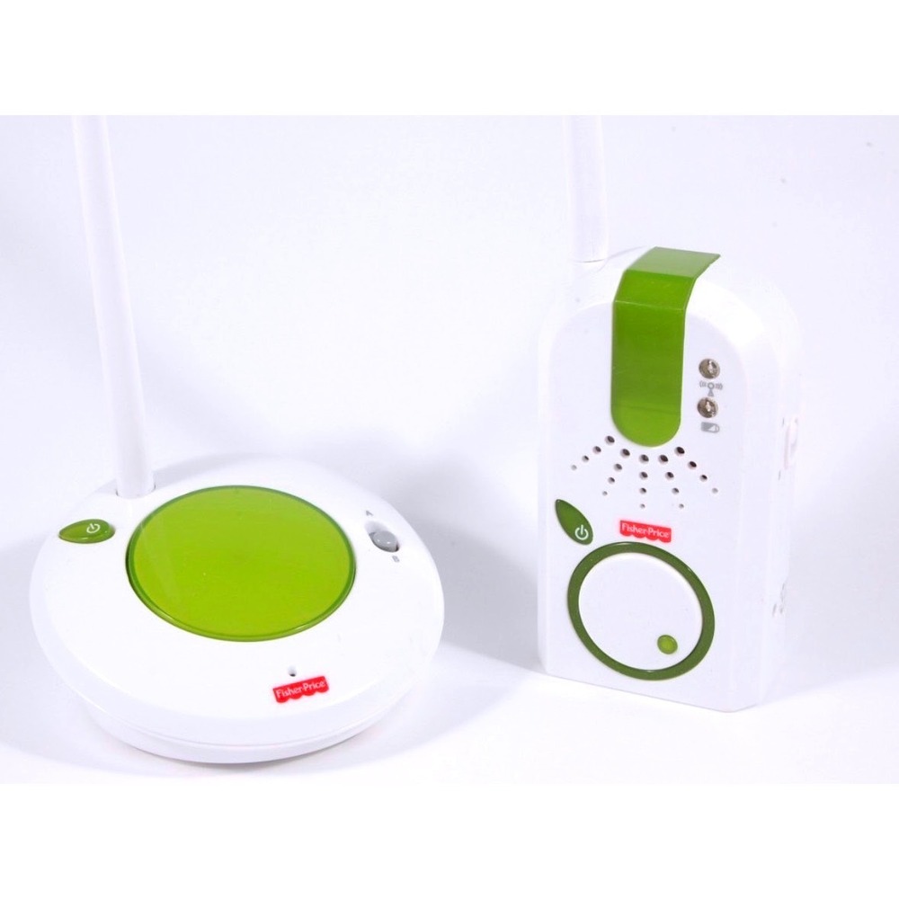 Fisher Price Surround Lights and Sounds Baby Monitor T4837 White‎ Green 500ft Rg